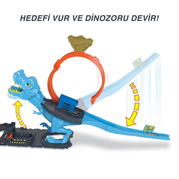 Mattel Hot Wheels Dinozor ile Mücadele Oyun Seti HKX42