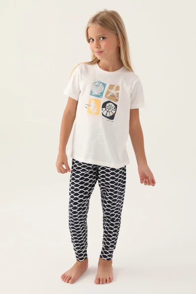 Arnetta 2871 Sea ​​Shell Kız Çocuk Pijama Takımı