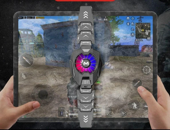 MEMO DL05 Dijital Göstergeli RGB Led Işıklı Gamer Oyuncu Telefon Ve Tablet Soğutucu - 3