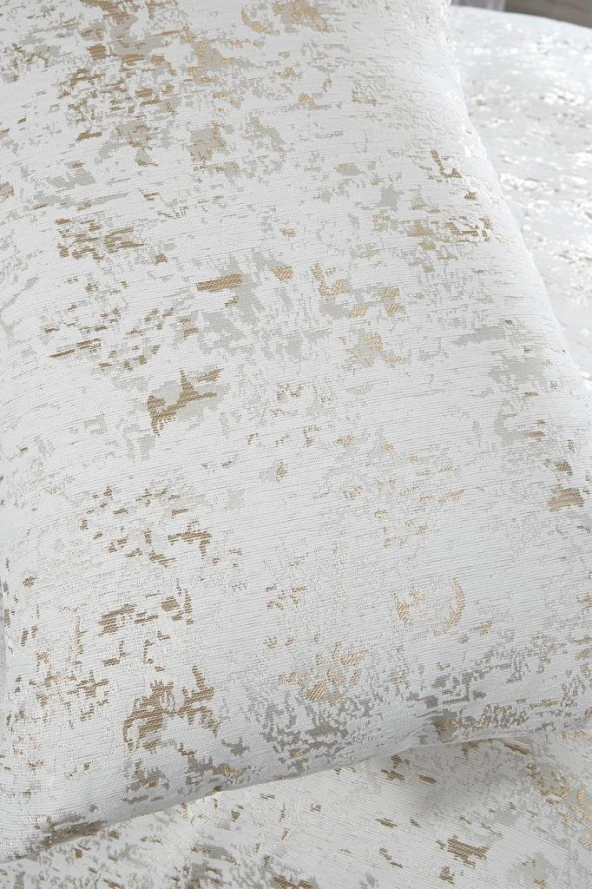 Çeyiz Diyarı Slayka Tek Kişilik Yatak Örtüsü Krem Cappucino - Resim 8