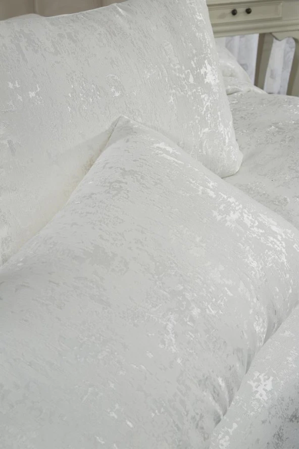 Çeyiz Diyarı Slayka Tek Kişilik Yatak Örtüsü Krem - Resim 5