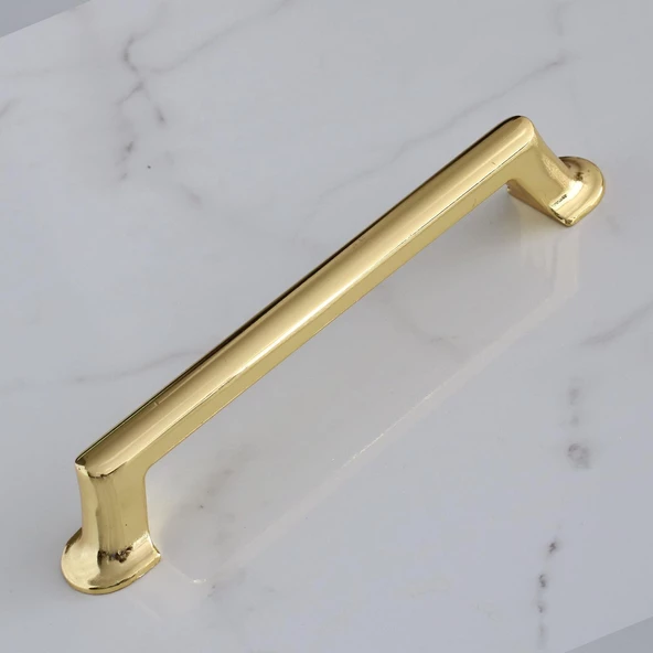 Gold Altın Metal Kulp 128 Mm-12.8 Cm Mobilya Çekmece Mutfak Dolabı Dolap Kapak Kulpları Kulbu - 4
