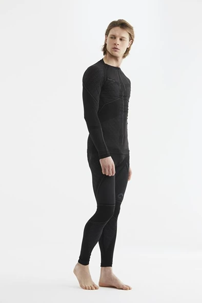 Panthzer Natural Baselayer 3/4 Pant Men/ Black-Grey - Resim 3