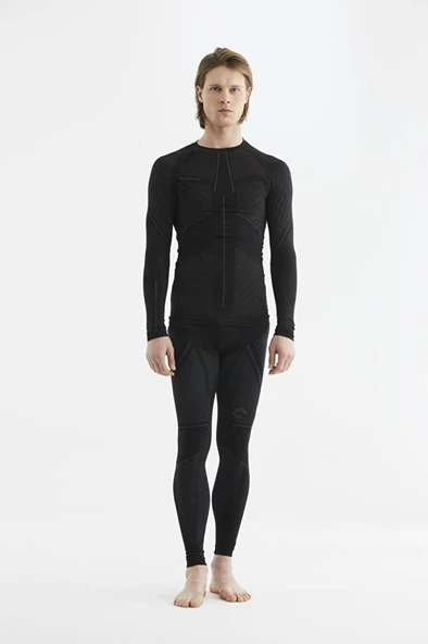 Panthzer Natural Baselayer 3/4 Pant Men/ Black-Grey - Resim 5