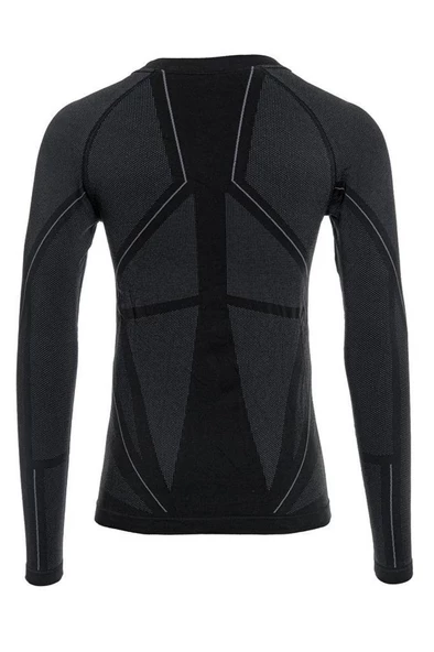 Panthzer  EXTREME  Muscle Baselayer Long Sleeve T-Shirt Men/ Black-Grey ( Polygiene) - Resim 5