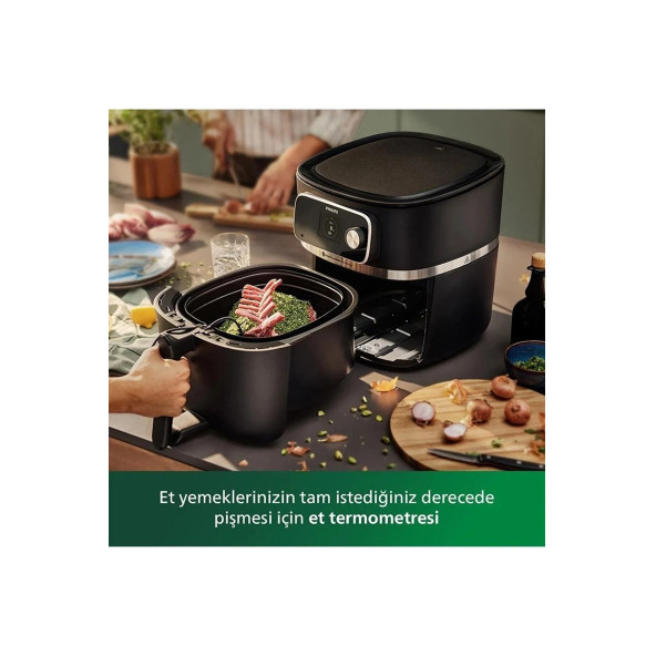Philips 7000 Serisi XXL Airfryer, Uzaktan Bağlantı, Gıda Termometreli, 2kg, 8.3L, HD9880/90 - 3