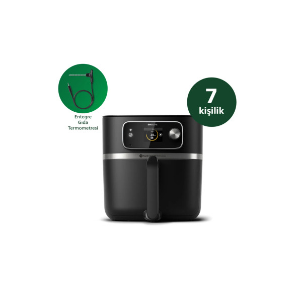 Philips 7000 Serisi XXL Airfryer, Uzaktan Bağlantı, Gıda Termometreli, 2kg, 8.3L, HD9880/90 - 4