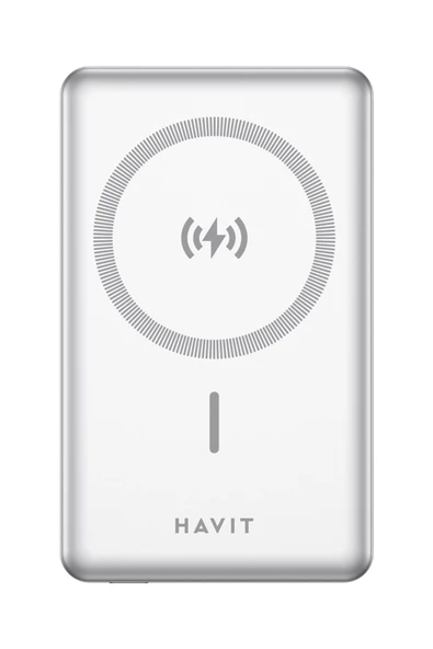 Havit 10000mAh Magsafe Manyetik Kablosuz Powerbank Ultra İnce 20W, Iphone Uyumlu - 5