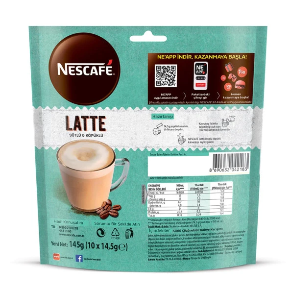 Nescafe Latte Kahve 14,5 gr 30 Adet - 2