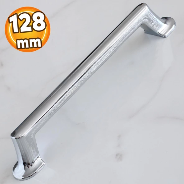 Krom Metal Kulp 128 mm-12.8 cm Mobilya Çekmece Mutfak Dolabı Dolap Kapak Kulpları Kulbu