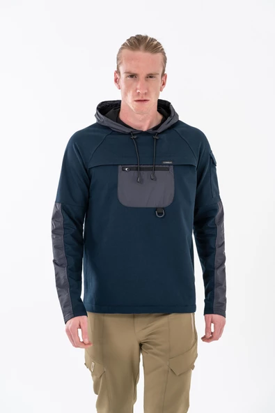 Combat Tactical Outdoor Baskılı Uzun Kol Sıfır Yaka Tişört Bisiklet Yaka Günlük Basic Sweatshirt - 908