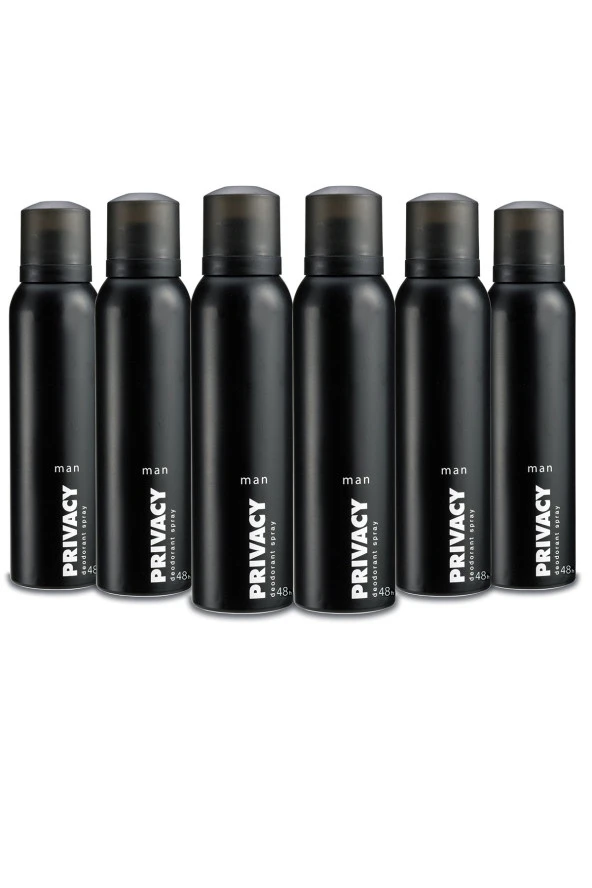 Privacy Men Deodorant 6X150ml