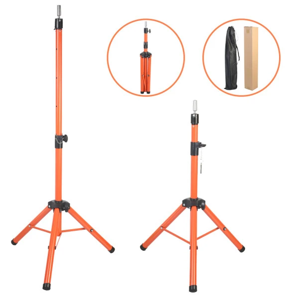 Kuaför Eğitim Mankeni İçin Metal Tripod - Turuncu + Taşıma Çantası TRIPOD-TURUNCU