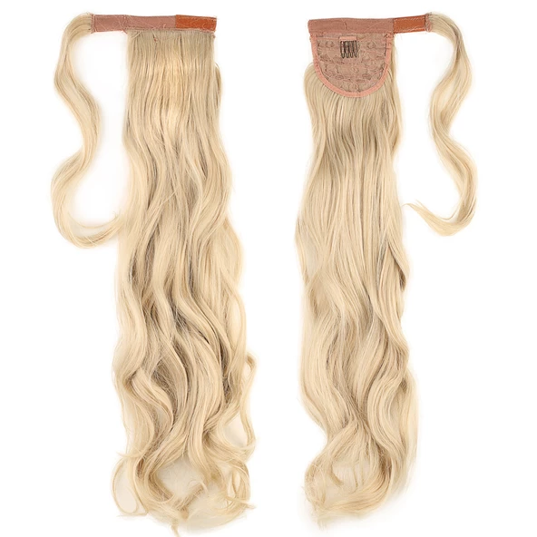 Bağlamalı Dalgalı At Kuyruğu - Kumral Beyaz Platin Röfleli M160-88-85 ürün görseli 1