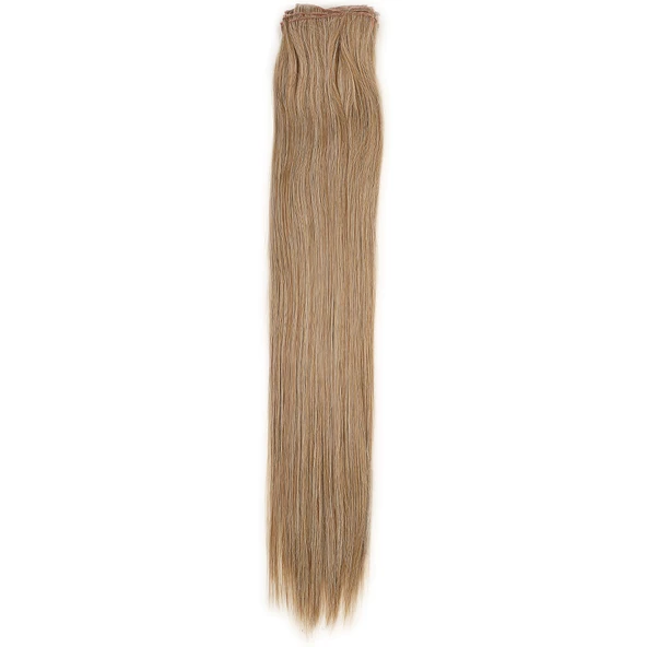 Fiber Sentetik Düz 8 Parça Çıt Çıt - Karamel Platin Röfleli W2681-27-613