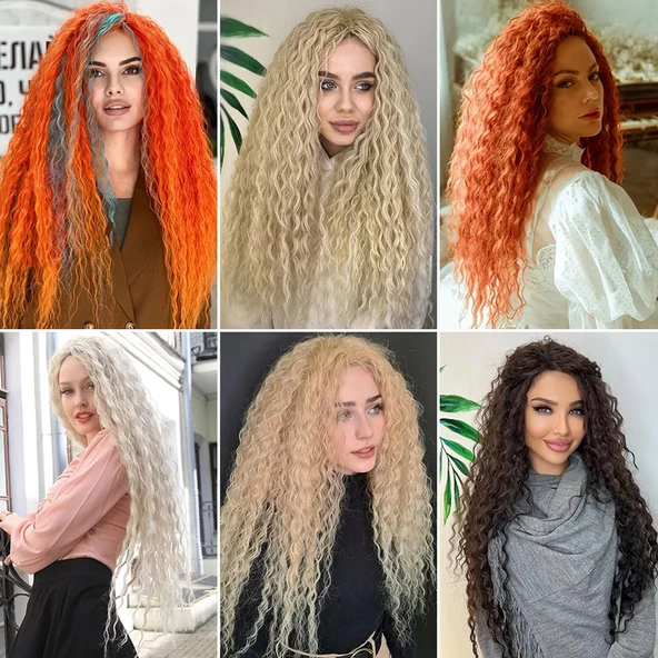 Nice Bulk Afro Su Dalgası Saç - Koyu Kestane NiceBulk-2 - 2