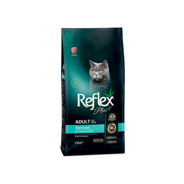 Reflex Plus Sterilised Tavuklu Kısırlaştırılmış Yetişkin Kedi Maması 15 KG