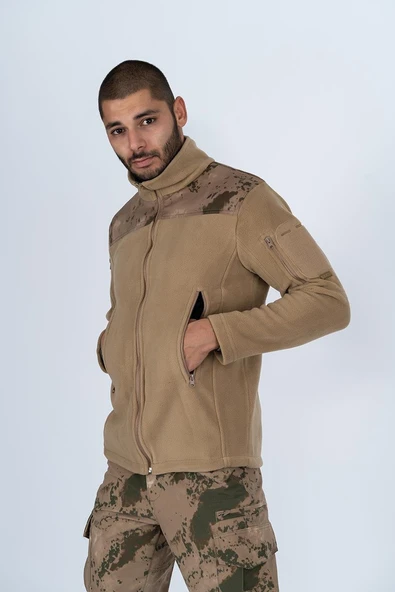 Bikatex Taktik Dik Yaka Erkek Polar Mont Kamuflaj - 321 - 3