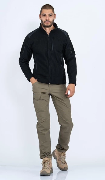 Combat Tactical Outdoor Taktik Polar Mont Petek Dik Yaka Polar Mont - 316 - 3