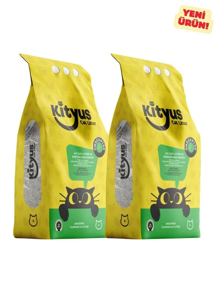2’li Avantaj Paketi Hassas Kediler için Tozsuz,Topaklanan, Kokusuz Bentonit Kedi Kumu 2x5lt - 2