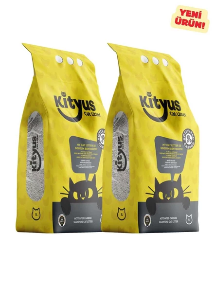 2’li Avantaj Paketi Ekstra Topaklanan, İnce Taneli, Tozsuz, Aktif Karbonlu Bentonit Kedi Kumu 2x5lt - 2