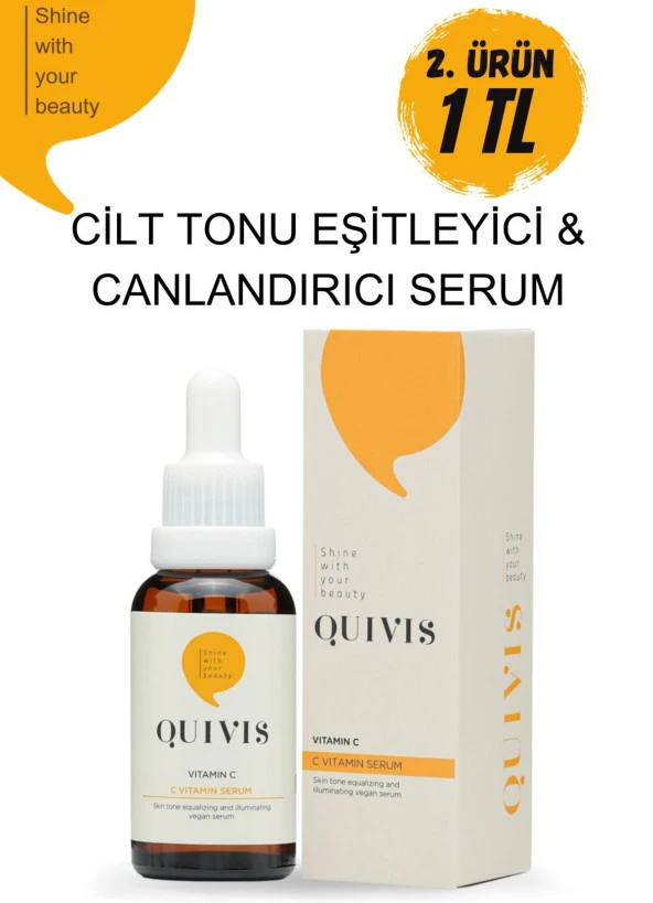 Quivis Cilt Tonu Eşitleyici ve Gözenek Sıkılaştırıcı C Vitamini Serum 30 ML