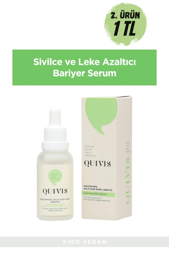 Quivis Akne Sivilce ve Siyah Nokta Karşıtı Niacinamide Serum 30 ML