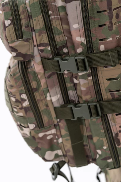 Combat Tactical Outdoor Taktik 35 Lt Sırt Çantası Su Geçirmez Yürüyüş Seyahat Dağcı Kamp Trekking Sırt Çantası 35 Lt-Kamuflaj-658 - 7
