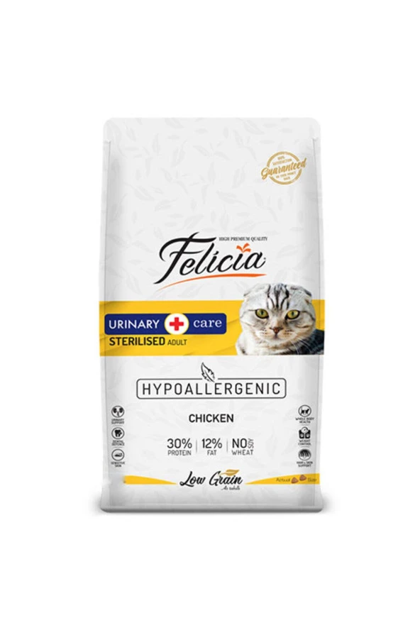 Felicia Sterilised Tavuklu Az Tahıllı Hypoallergenic Kedi Maması 12 Kg