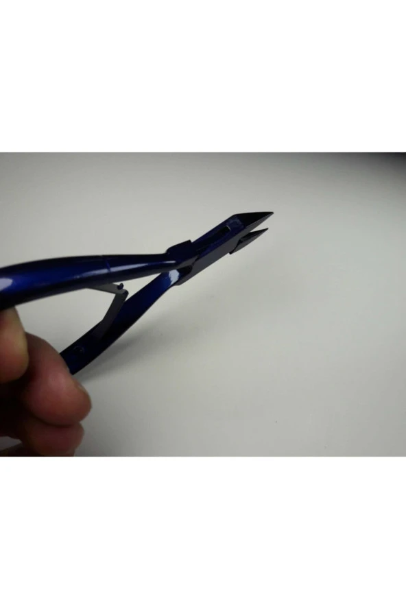 Haırcraft Hc00413 Çelik Batık Pensi Navy Blue Düz Ağız Manikür Pedikür Ergonomik Profesyonel