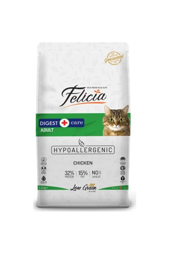 Felicia Tavuklu Hamsili Hypoallergenic Az Tahıllı Yetişkin Kedi Maması 12 Kg