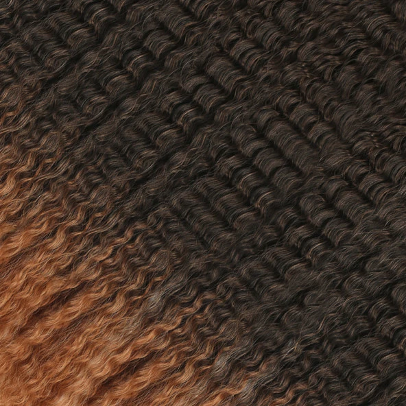 Brazilian Afro Dalgası Saç - Siyah / Bakır Ombreli Brazilian-T30 - Resim 2