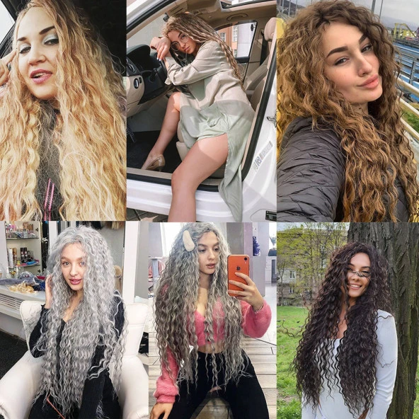 Brazilian Afro Dalgası Saç - Siyah / Bakır Ombreli Brazilian-T30 - Resim 3