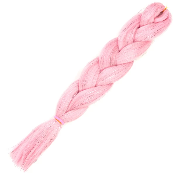Simli Şeker Pembesi Örgülük Saç 100 Gr. 100-GPINK2