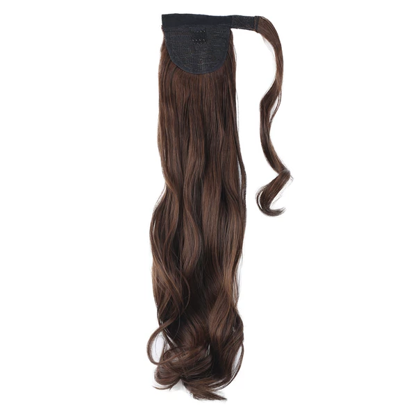 Bağlamalı Dalgalı At Kuyruğu - Kahve Karamel M160-2-30-PM-14X - Resim 3