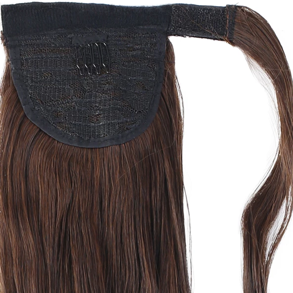 Bağlamalı Dalgalı At Kuyruğu - Kahve Karamel M160-2-30-PM-14X - Resim 4