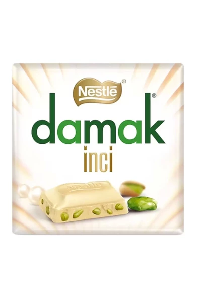 Damak İnci Antep Fıstıklı Beyaz Çikolata 60G x 6 Lı