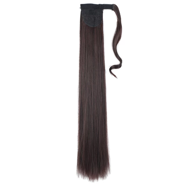 Bağlamalı Düz At Kuyruğu - Koyu Kahve M150-2-33-PM-14X - Resim 3