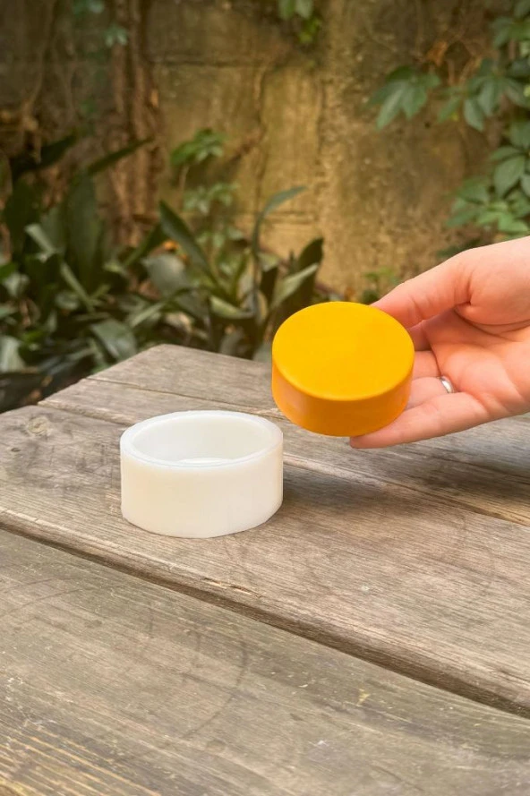 Silindir 6,5X2,5 cm Silikon Mum Kalıbı - Resim 3