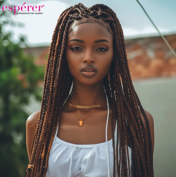 Sentetik Örgülük Saç Esperer 100 Gr. - Koyu Kumral 100-8-PM-14X ürün görseli 1