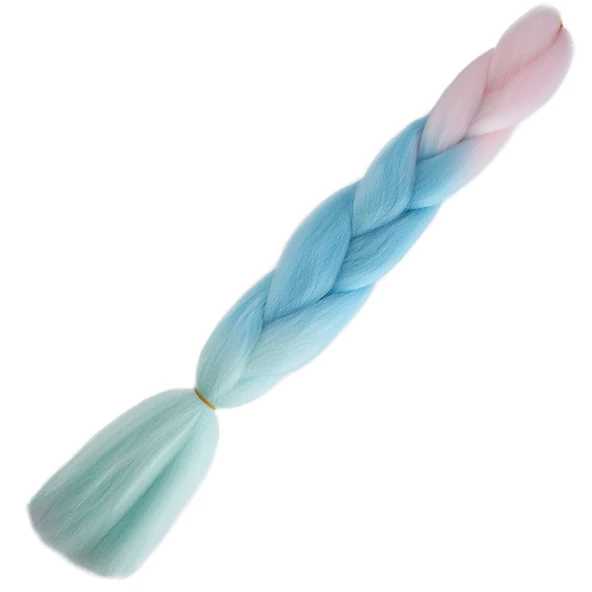 Afrika Örgülük Ombreli Sentetik Saç 100 Gr. - Soft Pembe / Soft Mavi / Soft Yeşil 100-PM08-PM-14X ürün görseli 1