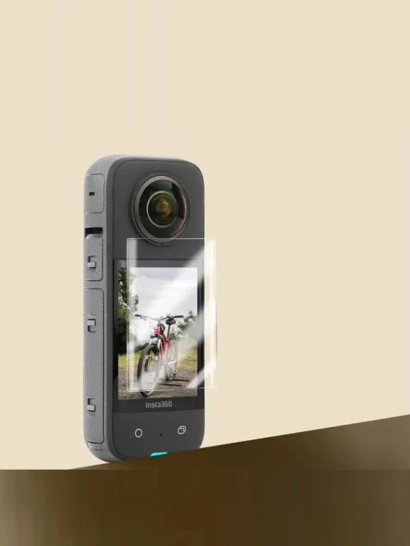 Tfy Store Insta360 X3 Aksiyon Kamera Uyumlu 2 Adet Şeffaf Ekran koruyucu Nano Jelatin - Resim 3