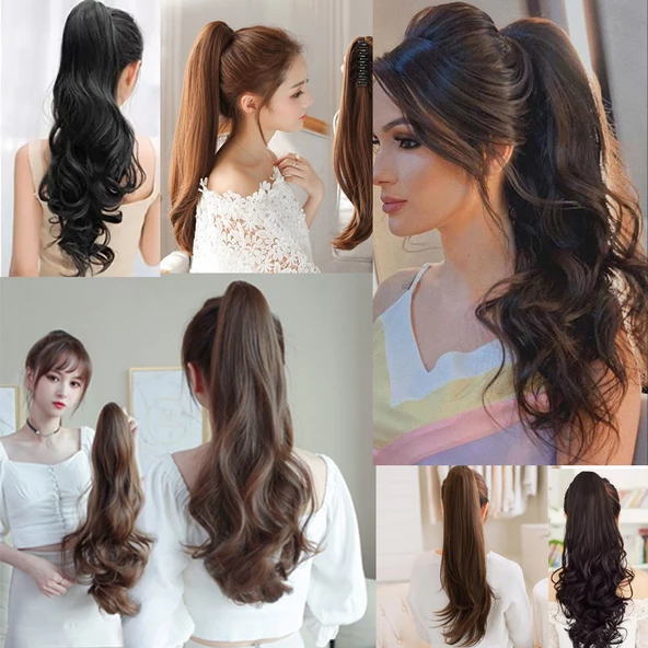 Tokalı Dalgalı At Kuyruğu - Açık Platin T651-613-PM-14X - Resim 5