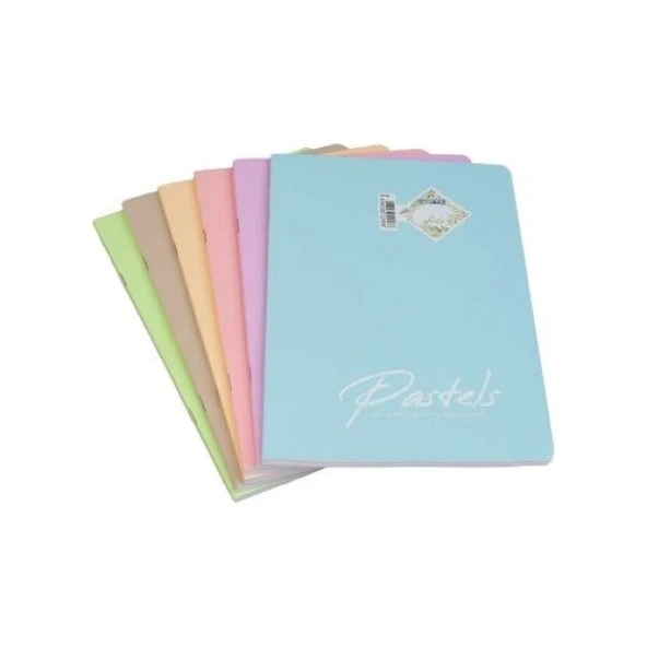 Gıpta Pastels 17X24 Pp Kapak Defter 60 Yaprak Kareli  - 6 Adet