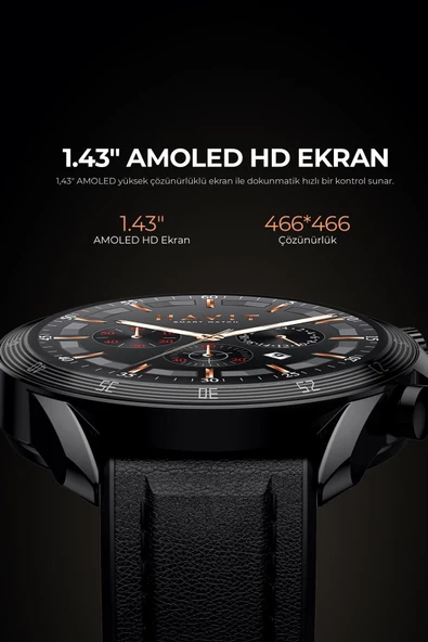 Havit M9030 Pro 46Mm Amoled Ekran Akıllı Saat Kahverengi - 5