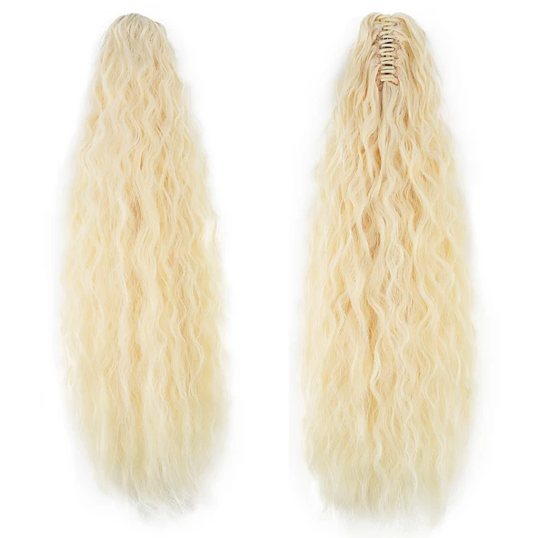 Tokalı Kabarık Dalgalı At Kuyruğu - Açık Platin T641-613-PM-14X ürün görseli 1