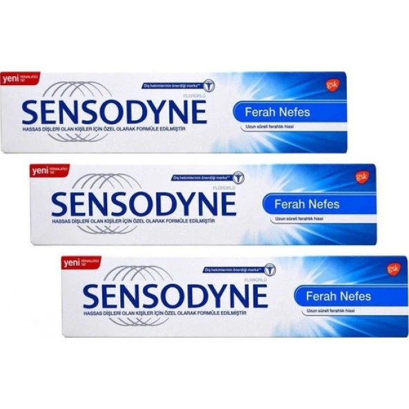 Sensodyne Ferah Nefes Diş Macunu 100 ml x 3 Adet