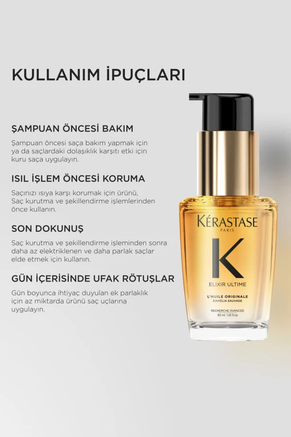 Kerastase Elixir Ultime Saç Bakım Yağı 30 ml - Resim 7