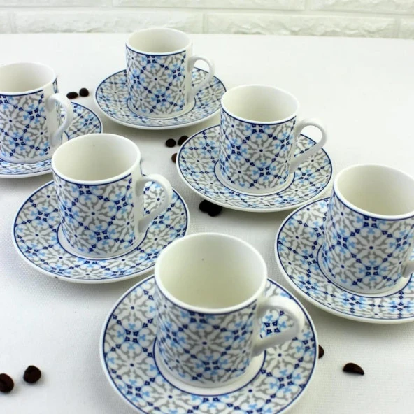 Gönül Porselen Otantik 6’lı Kahve Fincanı Takımı G3383 - 3