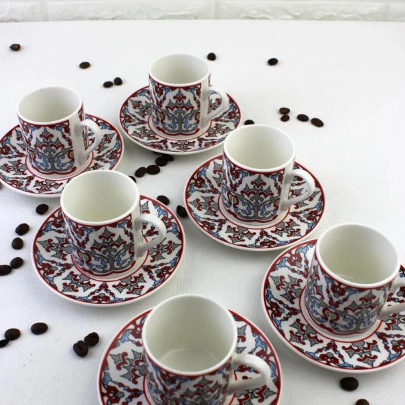 Gönül Porselen Otantik 6’lı Kahve Fincanı Takımı G3383 - 4